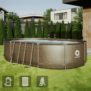 Каркасный бассейн Avenli овальный 427×275×100 см с насосом 89335104