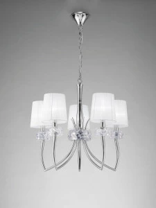 Подвесная люстра Mantra Loewe 4631 MANTRA ДИЗАЙНЕРСКИЕ, LOEWE CHROME 057621 Белый