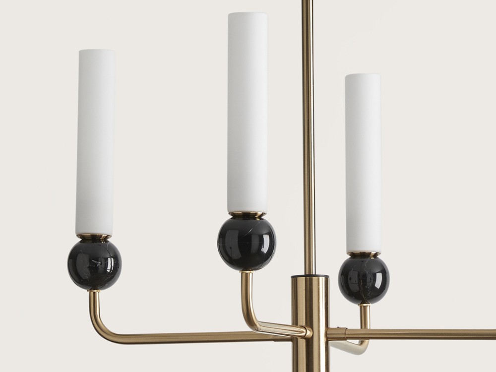 095890 Люстра 8L золотая - черный мрамор Aromas del Campo Delie  - Вид №1