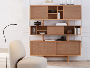 Книжный шкаф из шпона