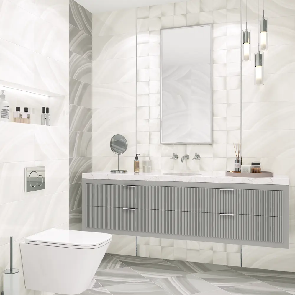 Плитка Miracle Square 24.9x50 см 1.37 м², цвет белый Santreyd STLM-2136371 - Вид №4