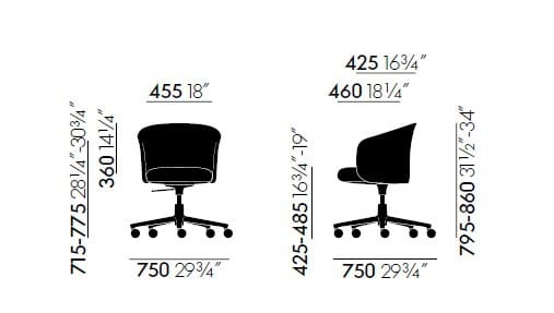 Мягкий спицевый стул с подлокотниками VITRA Mikado ARCH-00094459 - Вид №4