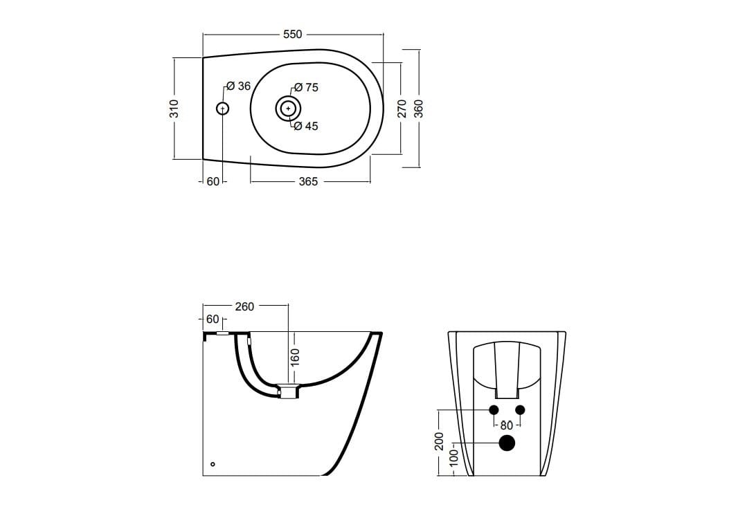 Напольное керамическое биде Axa Eva ARCH-00125667 - Вид №9
