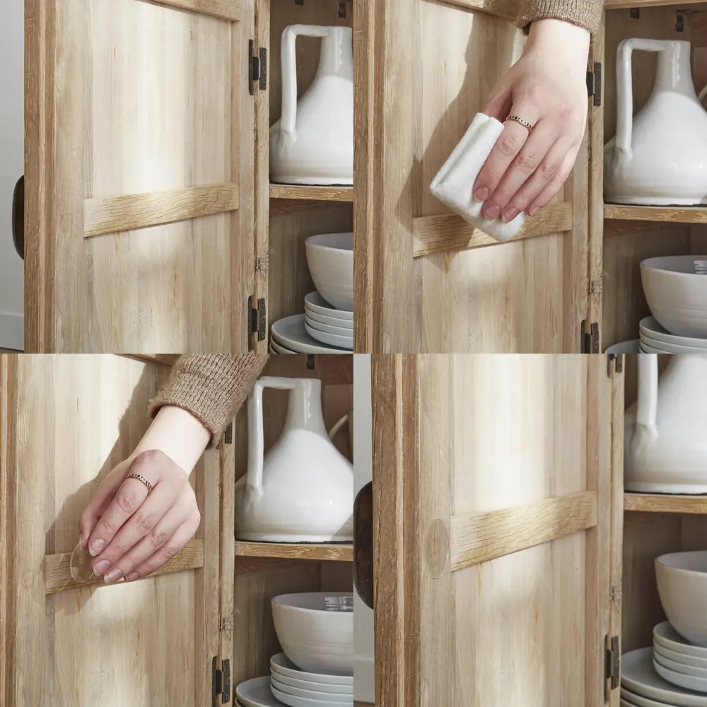 Накладки Standers 22 мм ПВХ круглые прозрачные 8 шт STLM-2101111 - Вид №4