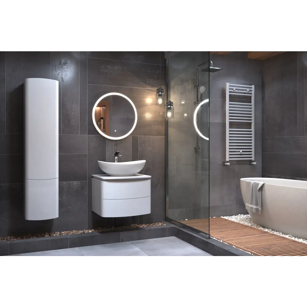 Тумба под раковину подвесная Vigo Cosmo 60 см цвет белый STLM-2019642 - Вид №8