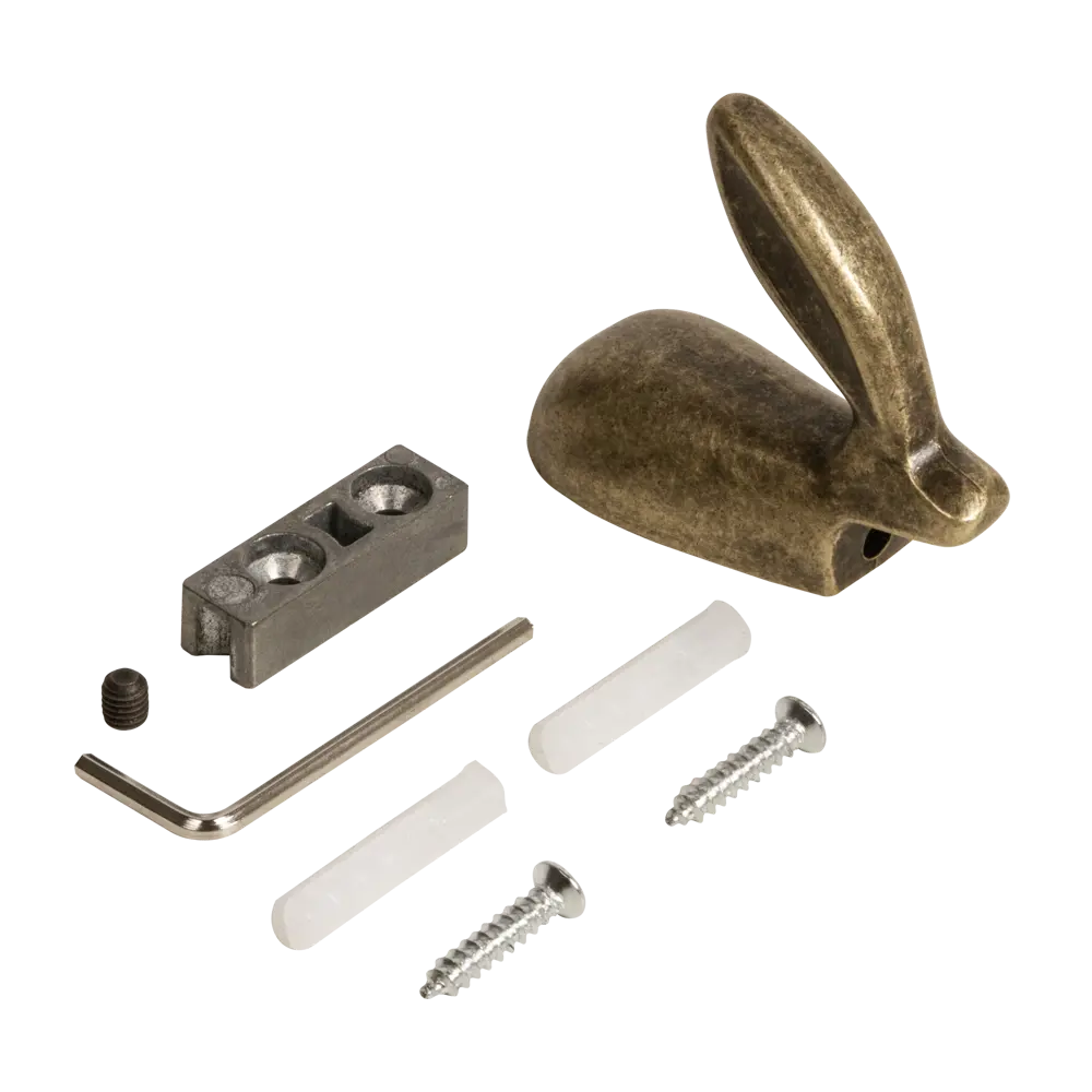 Крючок мебельный Ajax MB-LM/K-001 5x5.8x1 см цвет бронза STLM-2060820 - Вид №2