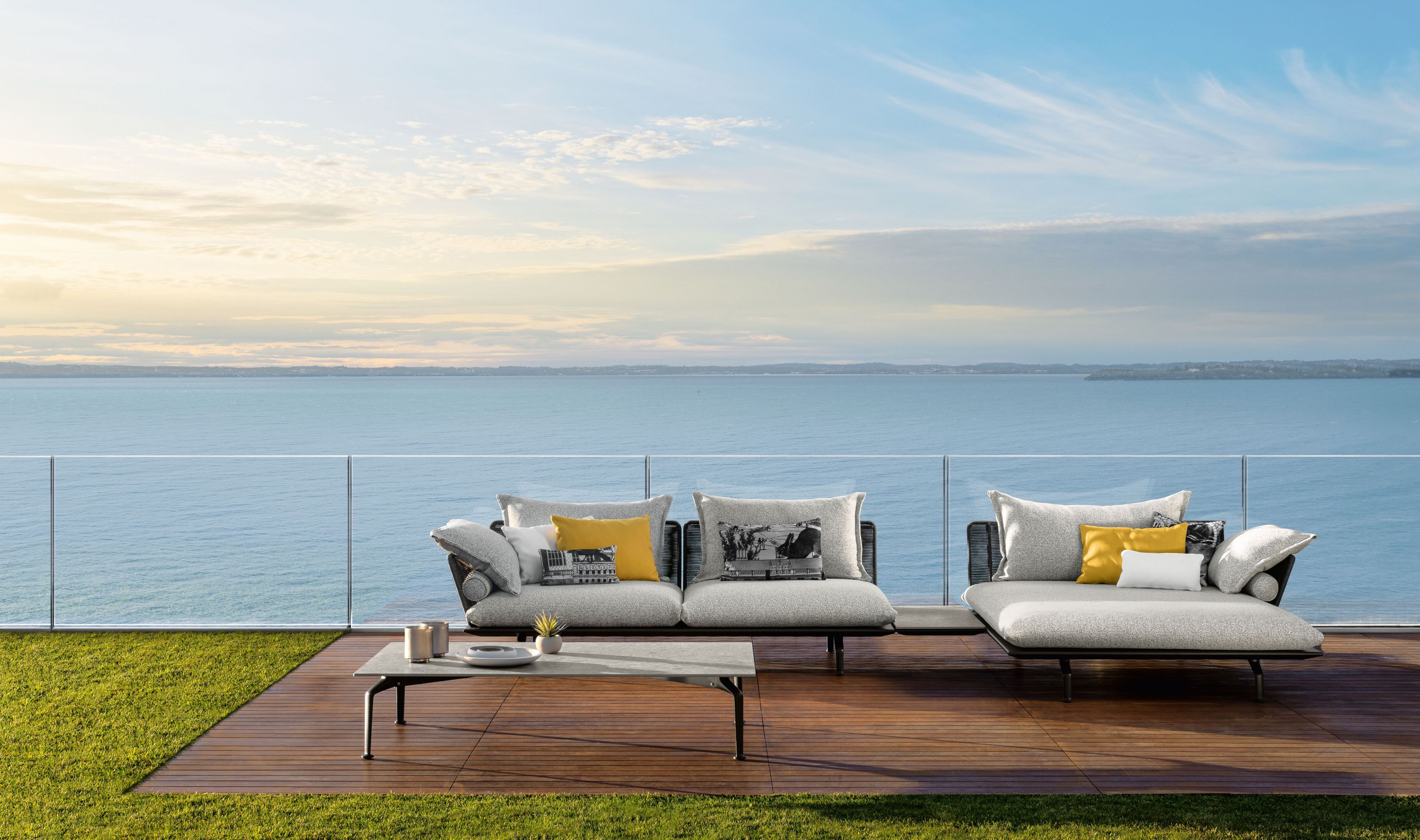 Ткань сад диван с полуостровом Talenti Cruise Alu ARCH-00140707 - Вид №5