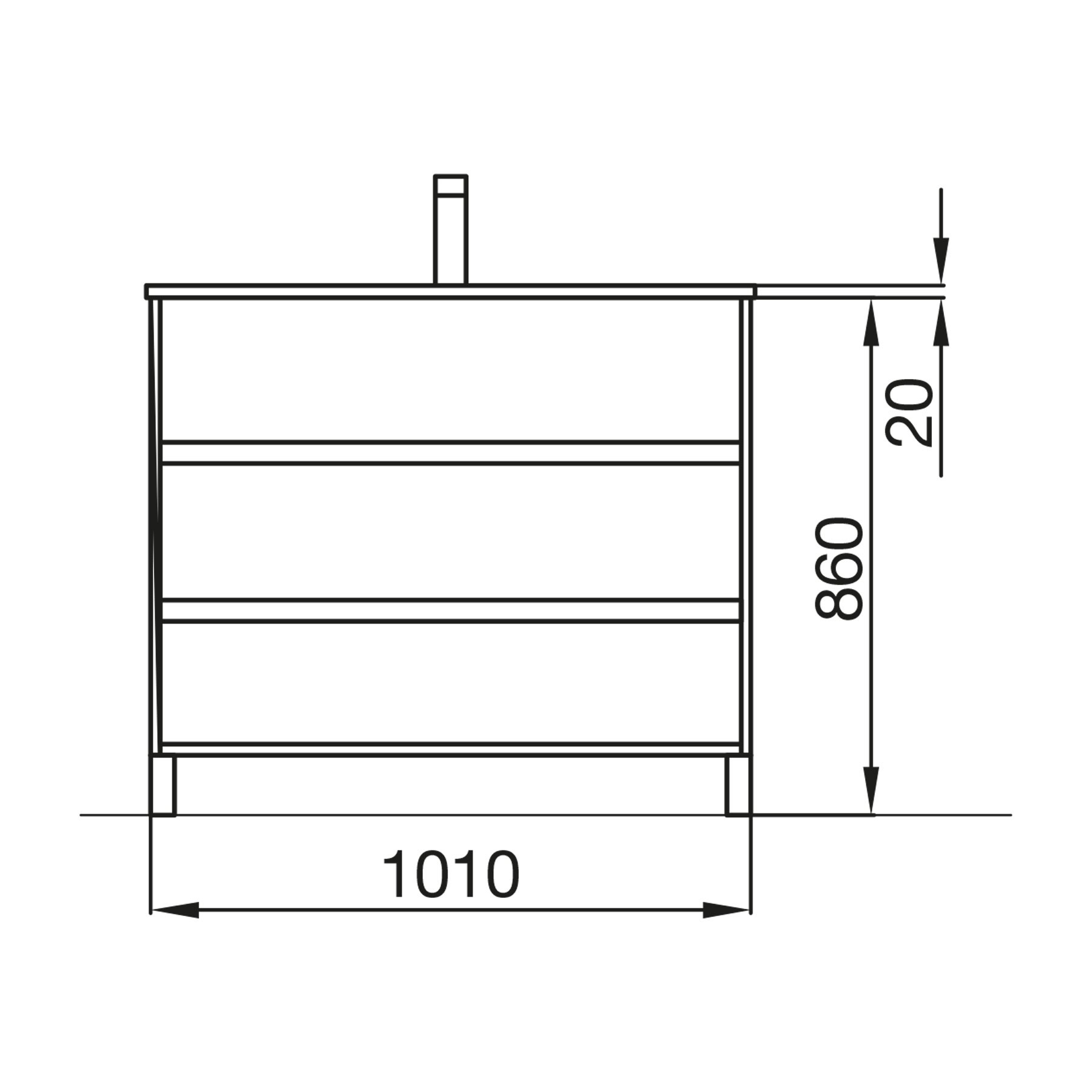85140 SALGAR Мебель для умывальника ARENYS 1000 WHITE GLOSS LACQUERED + Раковина Глянцевый белый - Вид №2