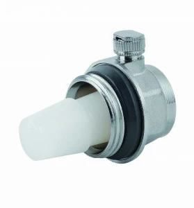 Carlo Poletti V04502G Клапан ручной выпуска воздуха для радиаторов, пластиковая рукоятка и кольцо PTFE.