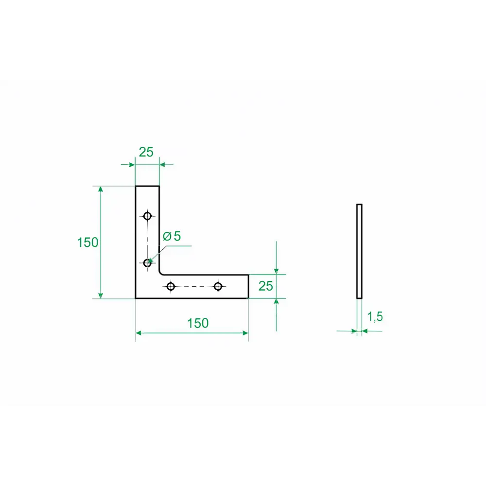 Оконный уголок Santreyd для деревянных конструкций 150×150×25 мм 84180773 STLM-0047013 - Вид №4