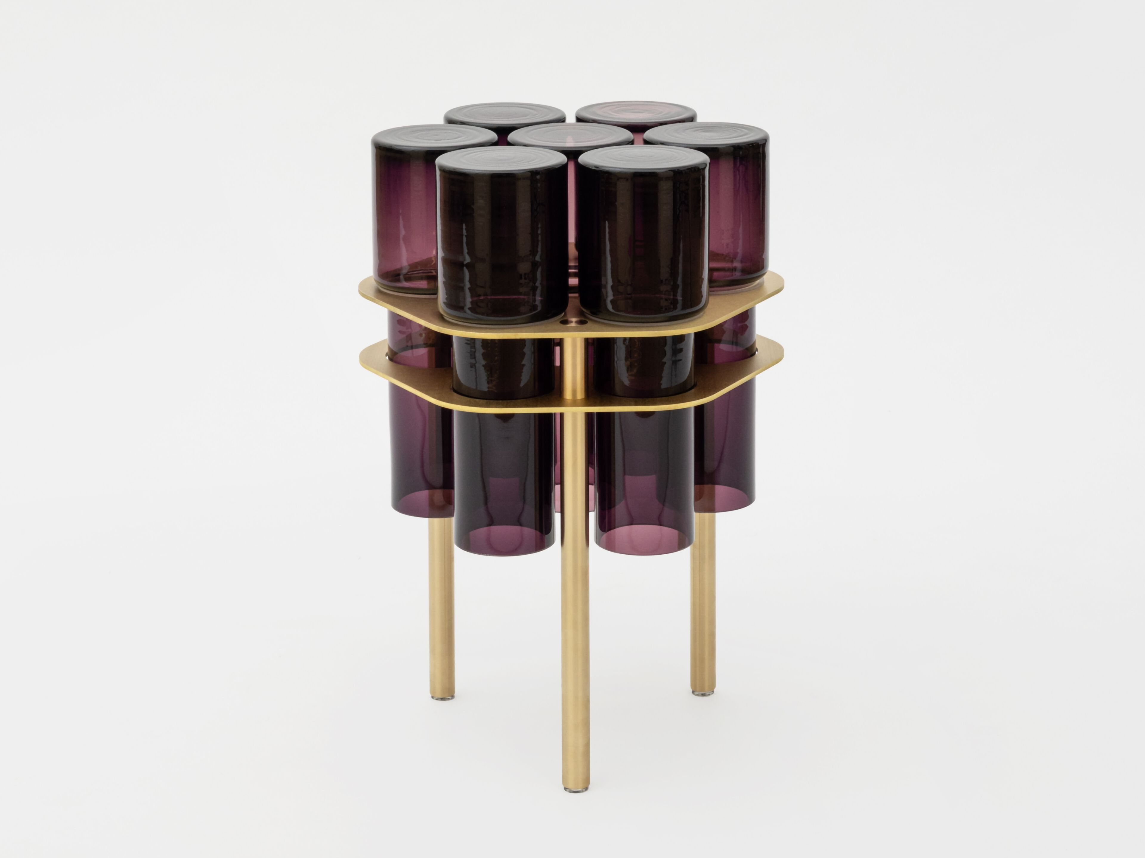 Журнальный столик из дутого стекла и латуни SkLO FIELD 7 ARCH-00083613 - Вид №4