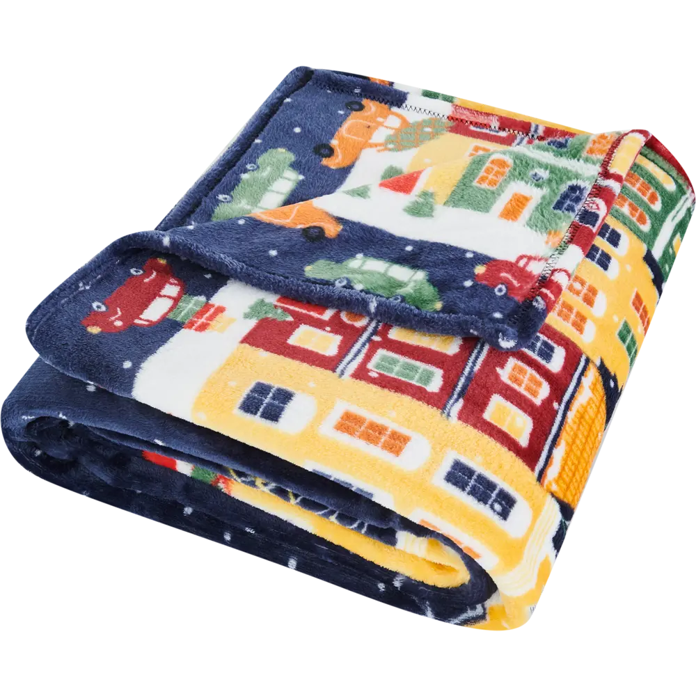 Плед Рождественский город 150x200 см микрофибра разноцветный Ardenza Новогодняя STLM-2160064 - Вид №3