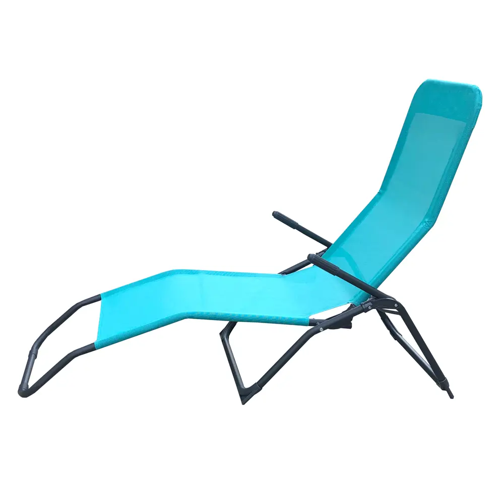 Шезлонг складной Naterial Fiesta 142x60x99 см сталь/ текстилен мятный Santreyd STLM-2143659 - Вид №6
