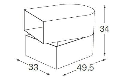 Металлическая прикроватная тумбочка / журнальный столик Bolzan ABSIDE ARCH-00086076 - Вид №10