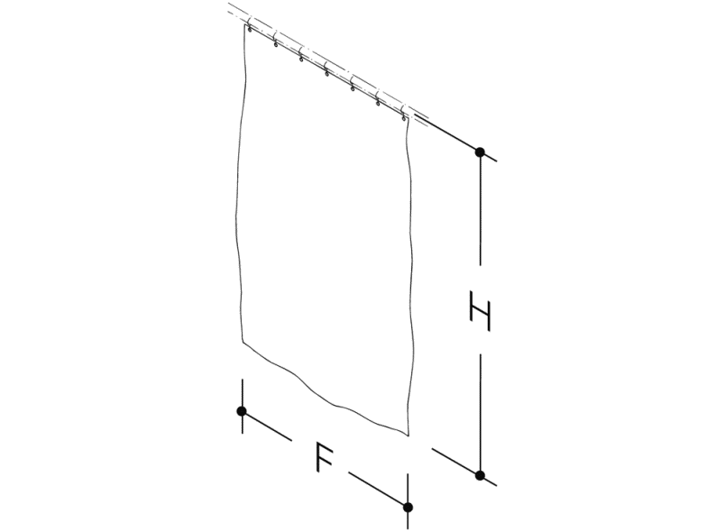 802.34.01030 Active+ занавеска для душа/кабины, специальные размеры HEWI Duschvorhänge/-stangen  - Вид №8