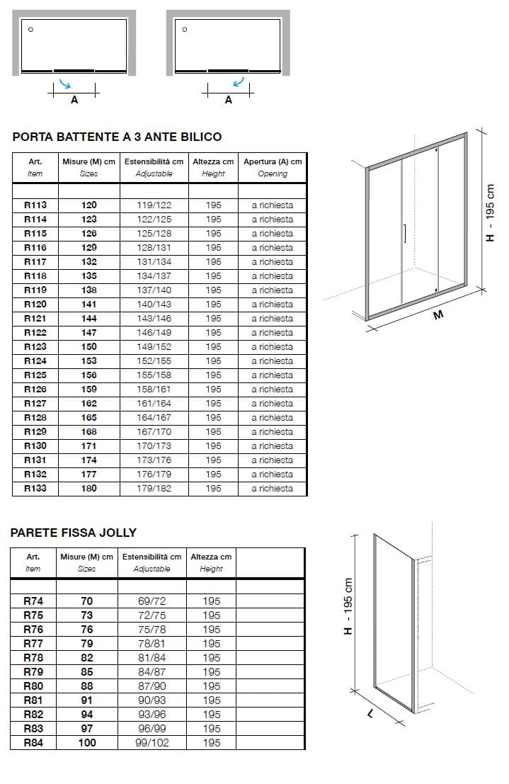 Хрустальная нишевая душевая кабина с поворотной дверью Metidea Рубин ARCH-00024441 - Вид №2