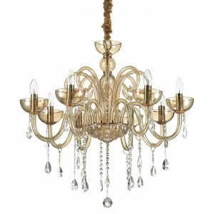 Люстра дизайнерская Know хром желтая Canaletto SP8 Ambra IDEAL LUX ДИЗАЙНЕРСКИЕ, СВЕЧИ 057279 Желтый