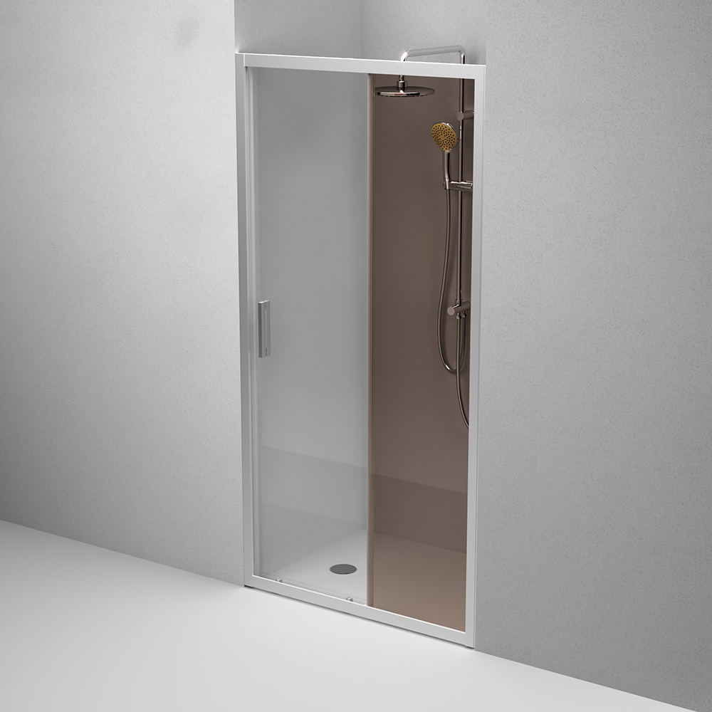 W90G-100-1-195MBr Solo Дверь душевая 100х195 стекло бронзовое профиль матовый хром AM.PM Gem - Вид №3