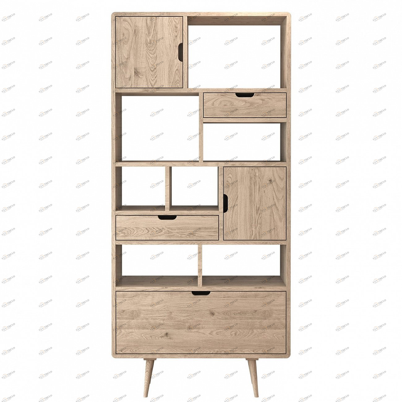 Стеллаж для книг деревянный Jackson FURNITERA JACKSON 120334 Бежевый 