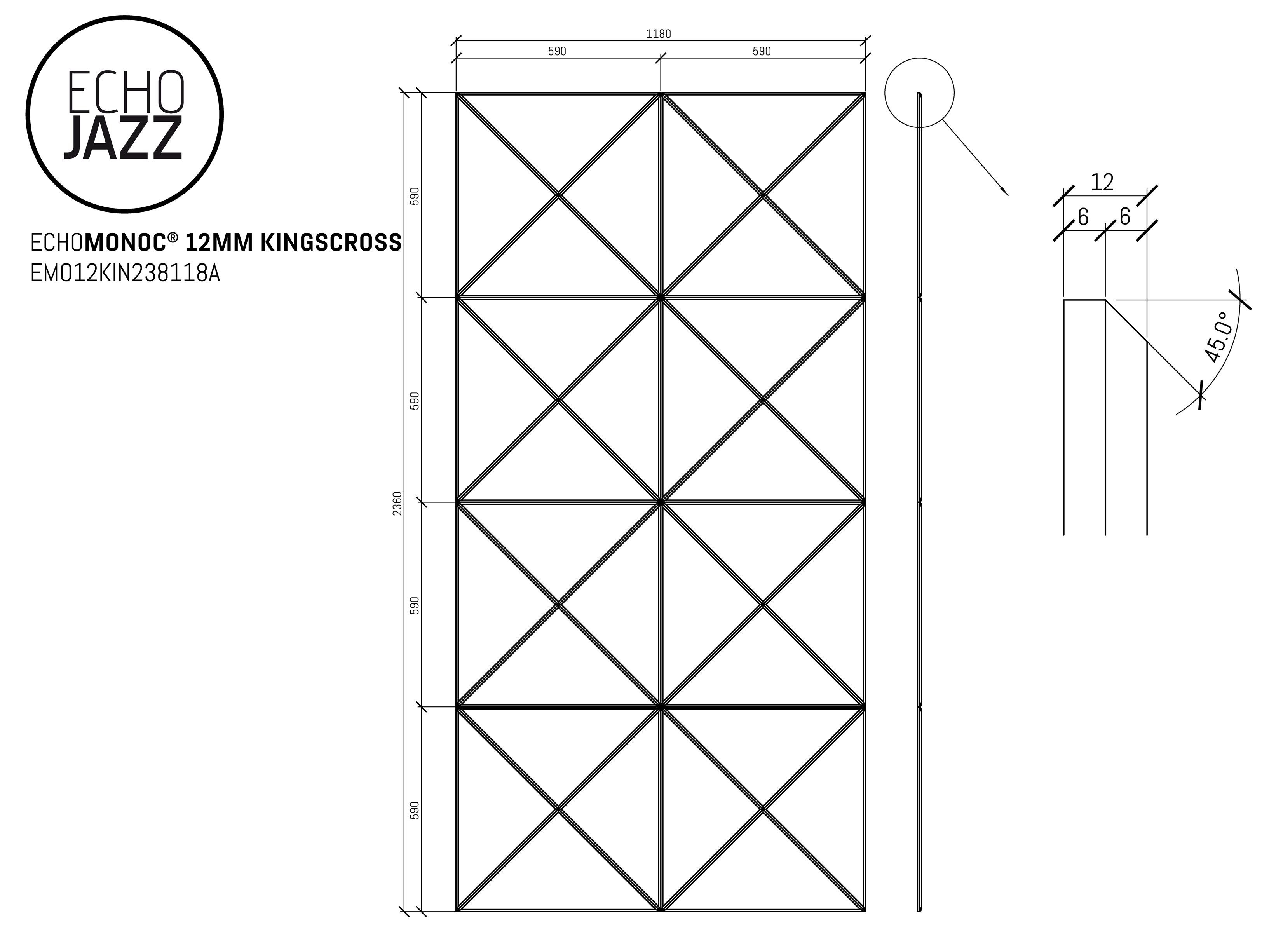 ПЭТ акустическая панель ECHOJAZZ ECHOMONOC® ARCH-00076162 - Вид №12