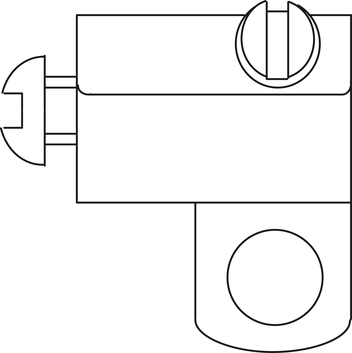 Oras 559523 Шарнир подъемного стержня 559523  Хром  - Вид №1