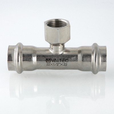 VTi.932.I.220522 Фитинг из нержавеющей стали – пресс-тройник с внутренней резьбой Valtec 22 мм х 3/4"  - Вид №8