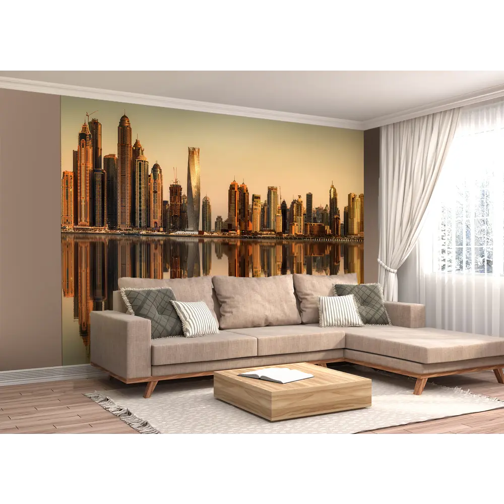 Фотообои «Золотой город» флизелиновые 370x270 см 2173 МОСКОВСКАЯ ОБОЙНАЯ ФАБРИКА Города STLM-2171876 - Вид №1