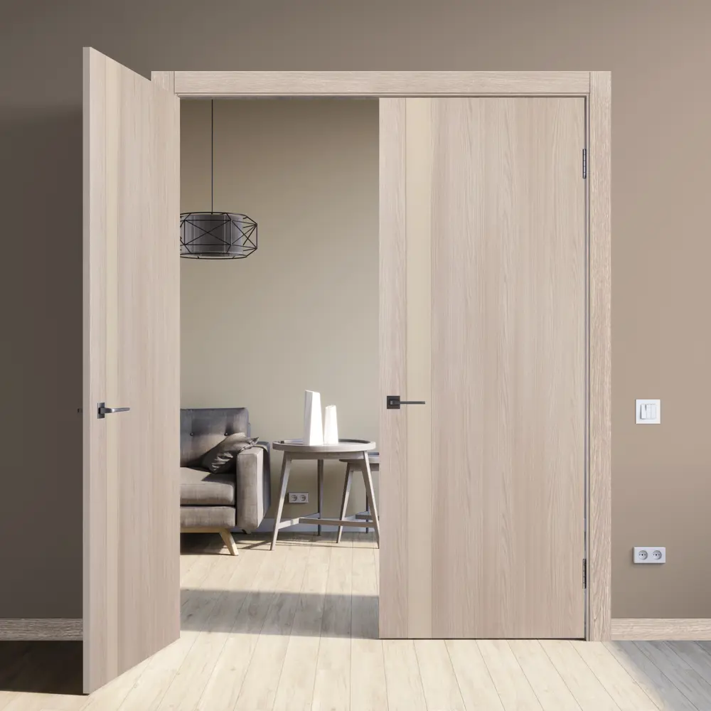 Дверь межкомнатная со стеклом Мирра 90x200 см Hardflex цвет ясень бора с замком и петлями 82672899 STLM-2017699 МАРИО РИОЛИ  - Вид №6