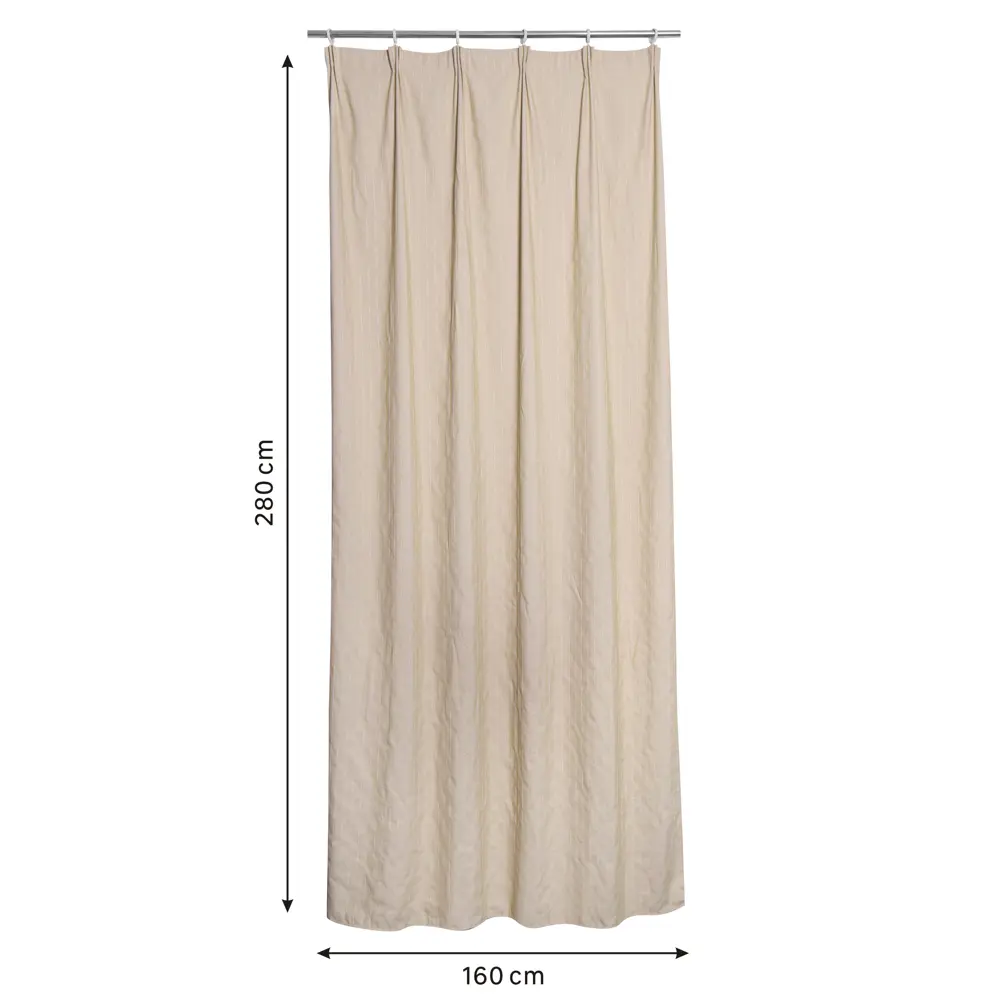 Штора на ленте Inspire Carbo 160x280 см цвет желто-белый 88311148 STLM-2133088  - Вид №1