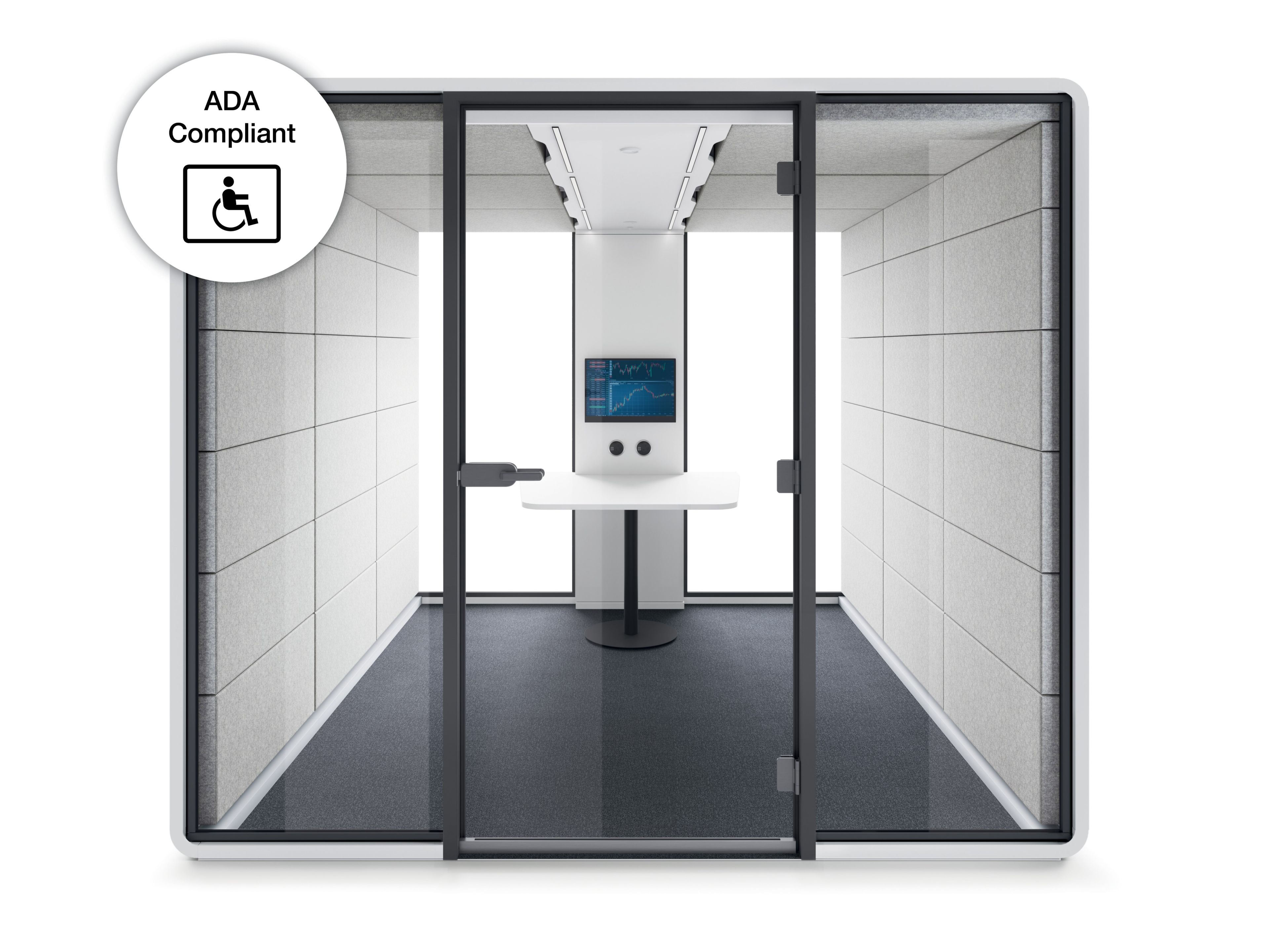 Мультимедийная многосторонняя акустическая офисная кабина для инвалидов Mikomax Smart Office Hushoffice ARCH-00066729