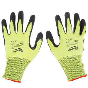 Перчатки трикотажные Milwaukee Hi-Vis Cut level 5/E 11/XXL 5478073