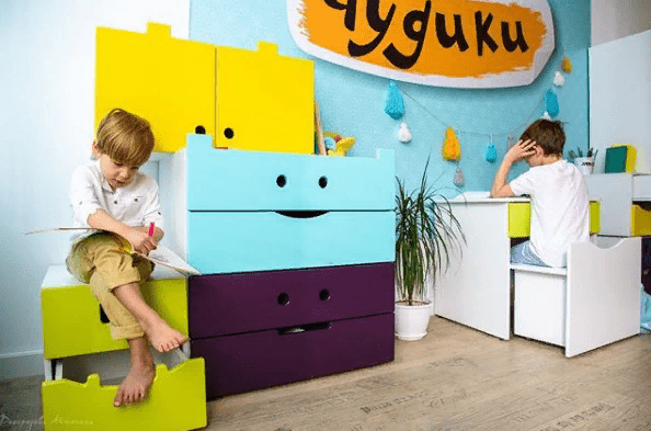 Полка детская горизонтальная "Весельчак Джеки" МАНДАРИН ЧУДИКИ 178778 Белый;желтый Santreyd  - Вид №7