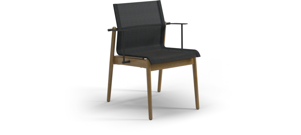Sway Teak Stacking Dining Chair with Arms  Gloster Обеденный стул Sway 