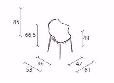 Alias Стул из полиуретана с подлокотниками Elle sun-id-1451629 - Вид №3