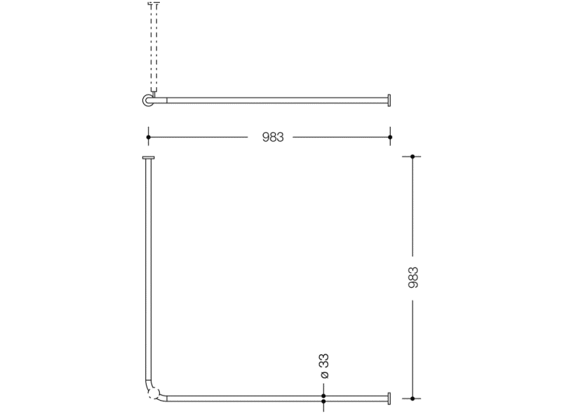 801.34B100 Карниз HEWI Edition matt | Polyamid  - Вид №5
