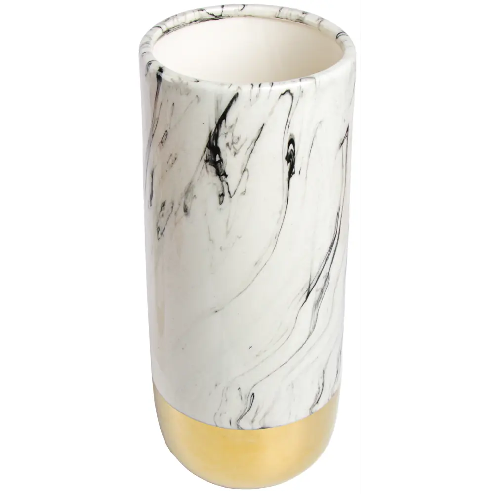 Ваза Мрамор керамика цвет бело-золотой 30 см Santreyd STLM-2063550