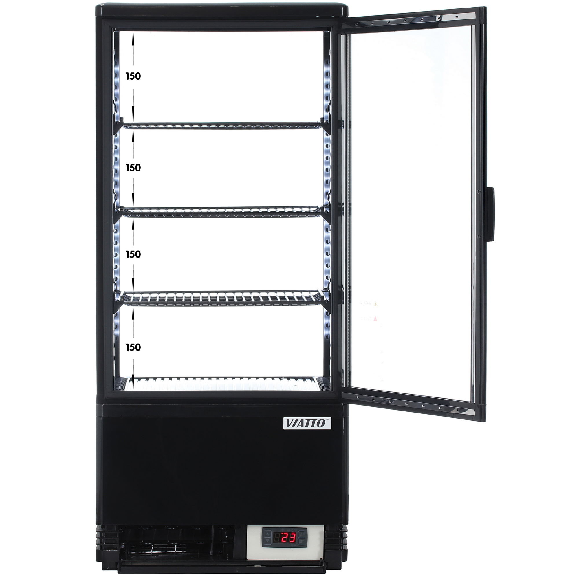 9121851 Холодильная витрина   Viatto VA-RT-78B черный STDN-0091929 - Вид №1