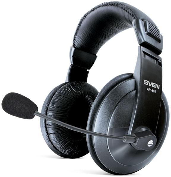 SV-014421 Мультимедийные стереонаушники с микрофоном ap-860m, черный Sven Santreyd 