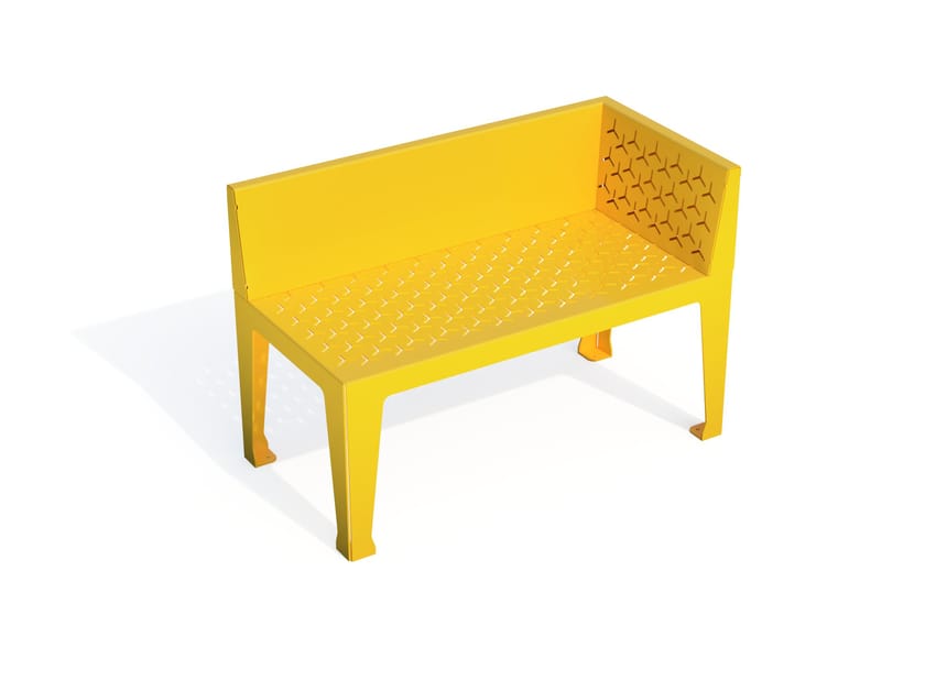 Модульная стальная скамья со спинкой Studio Città Elvia ARCH-00008565