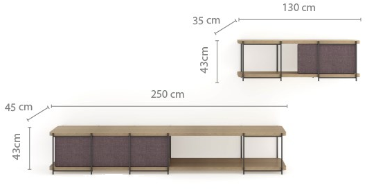 Momocca Низкая модульная тумба под телевизор Julia Jm03 - Вид №9