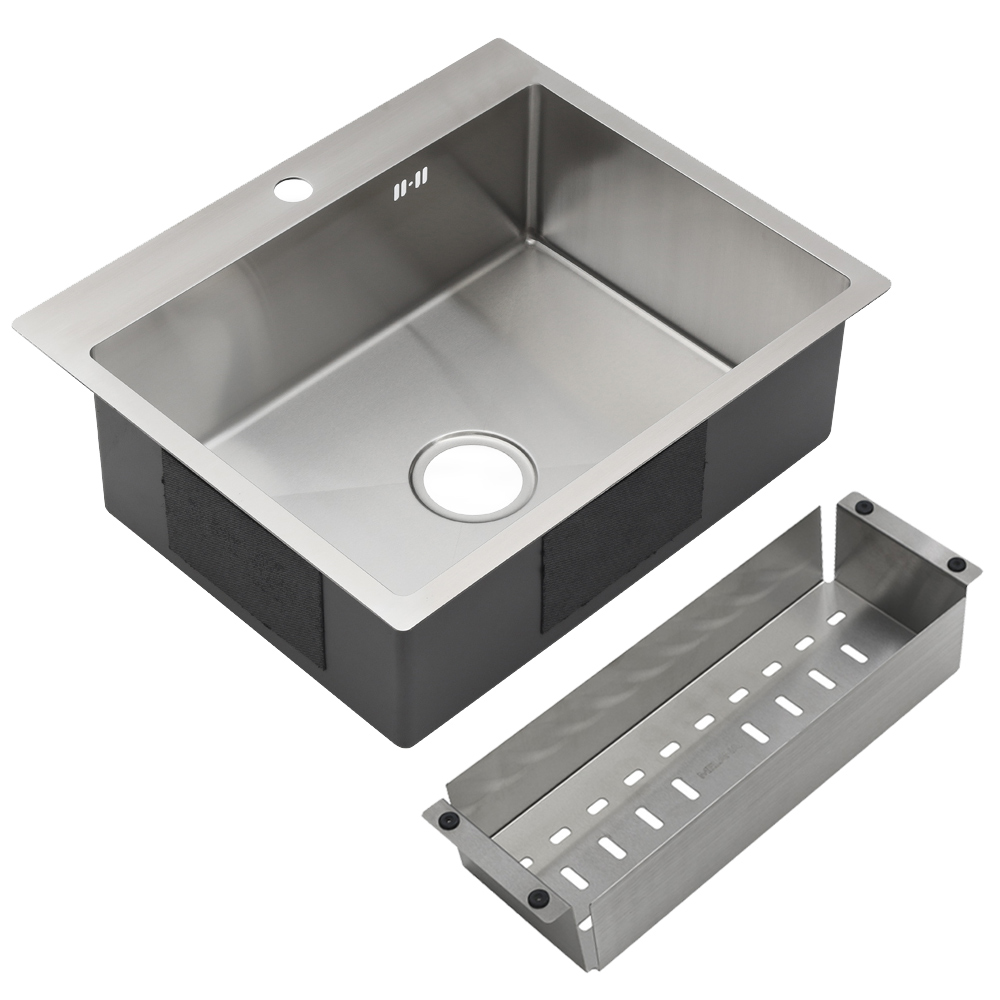 Мойка R6050H MELANA ProfLine 3,0/200 САТИН врезная прямоугольная в комплекте с коландером MLN-R6050H+коландер - Вид №7