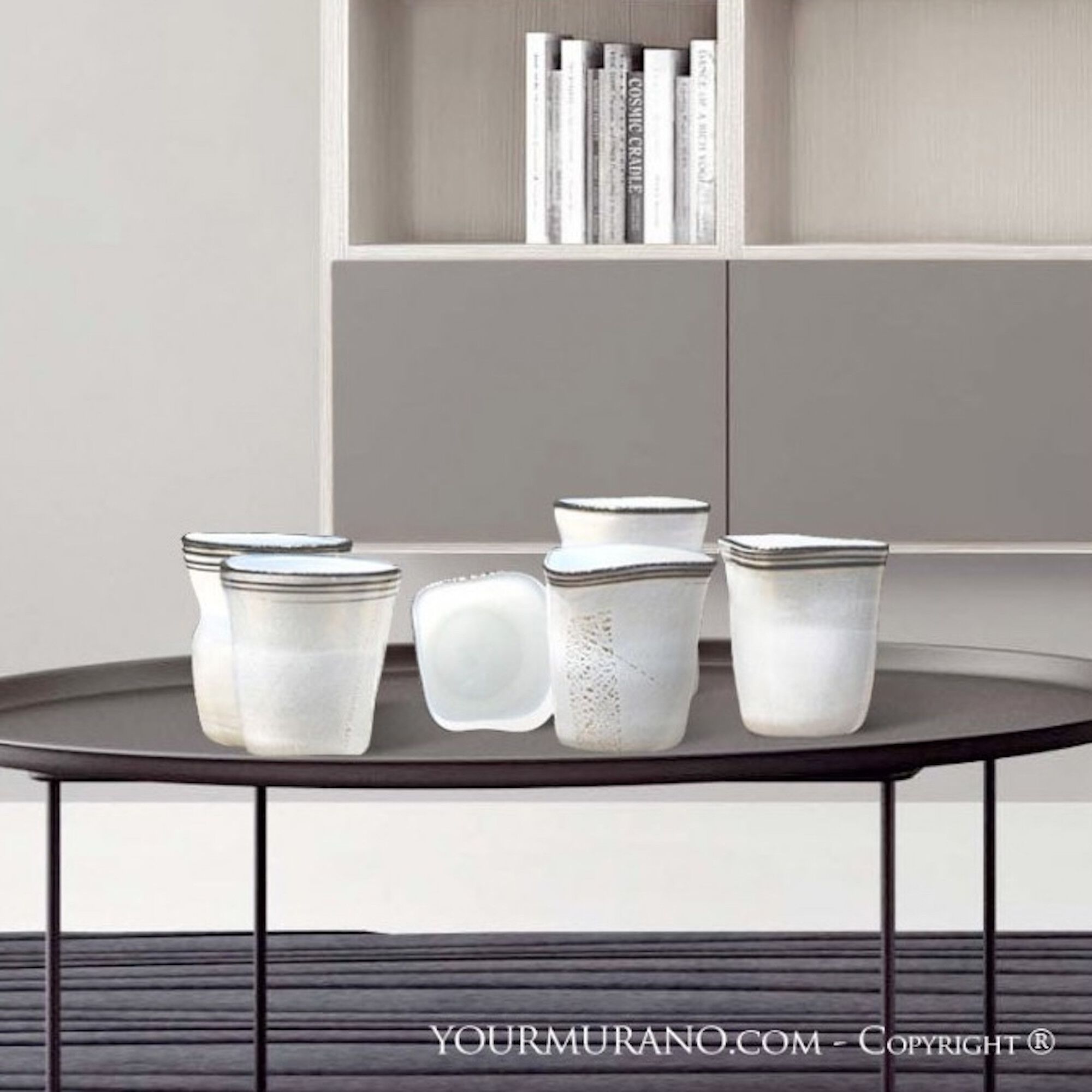 Набор из шести стаканов из муранского стекла ручной работы YourMurano готы ARCH-00084579 - Вид №1