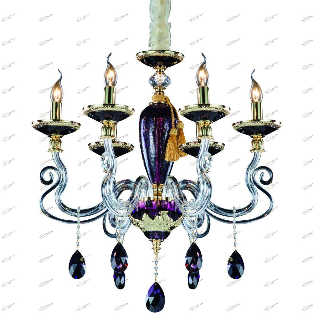 Подвесная люстра Divinare Simona 5125/12 LM-6 DIVINARE ДИЗАЙНЕРСКИЕ, SIMONA PURPLE 074997 Фиолетовый 