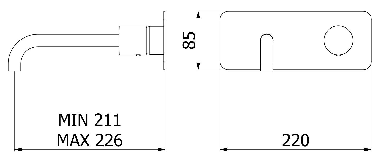 Настенный смеситель для раковины с 2 отверстиями IB Brera ARCH-00049536 - Вид №13