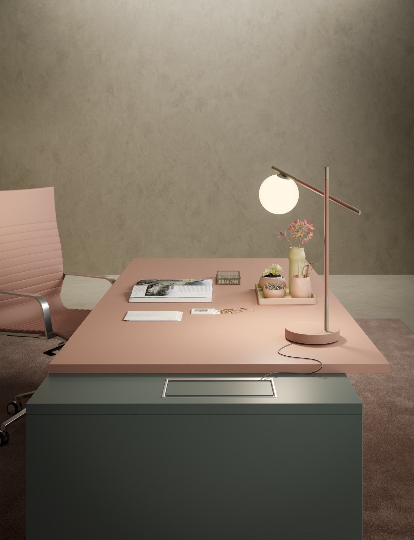 Прямоугольный рабочий стол Fenix-NTM® с системой кабельных втулок PROF ARCH-00051076 - Вид №14