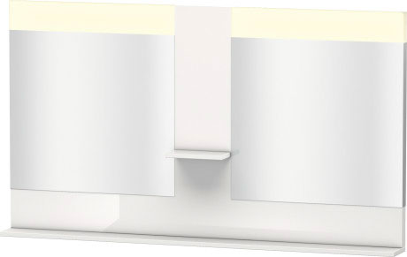 VE736105151 Vero Зеркало с полочками сбоку и внизу Сосна коричневая, декор Duravit - Вид №2
