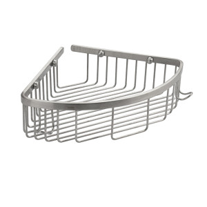 GFmark - Полочка 22 см одинарная, угловая, овальная, решётка, АНТИВАНДАЛЬНАЯ, из нержавеющей стали марки SUS 304,, код: 80360