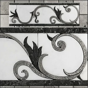 БОРДЮР ИЗ МРАМОРА RM-6 SKALINI FLORAL