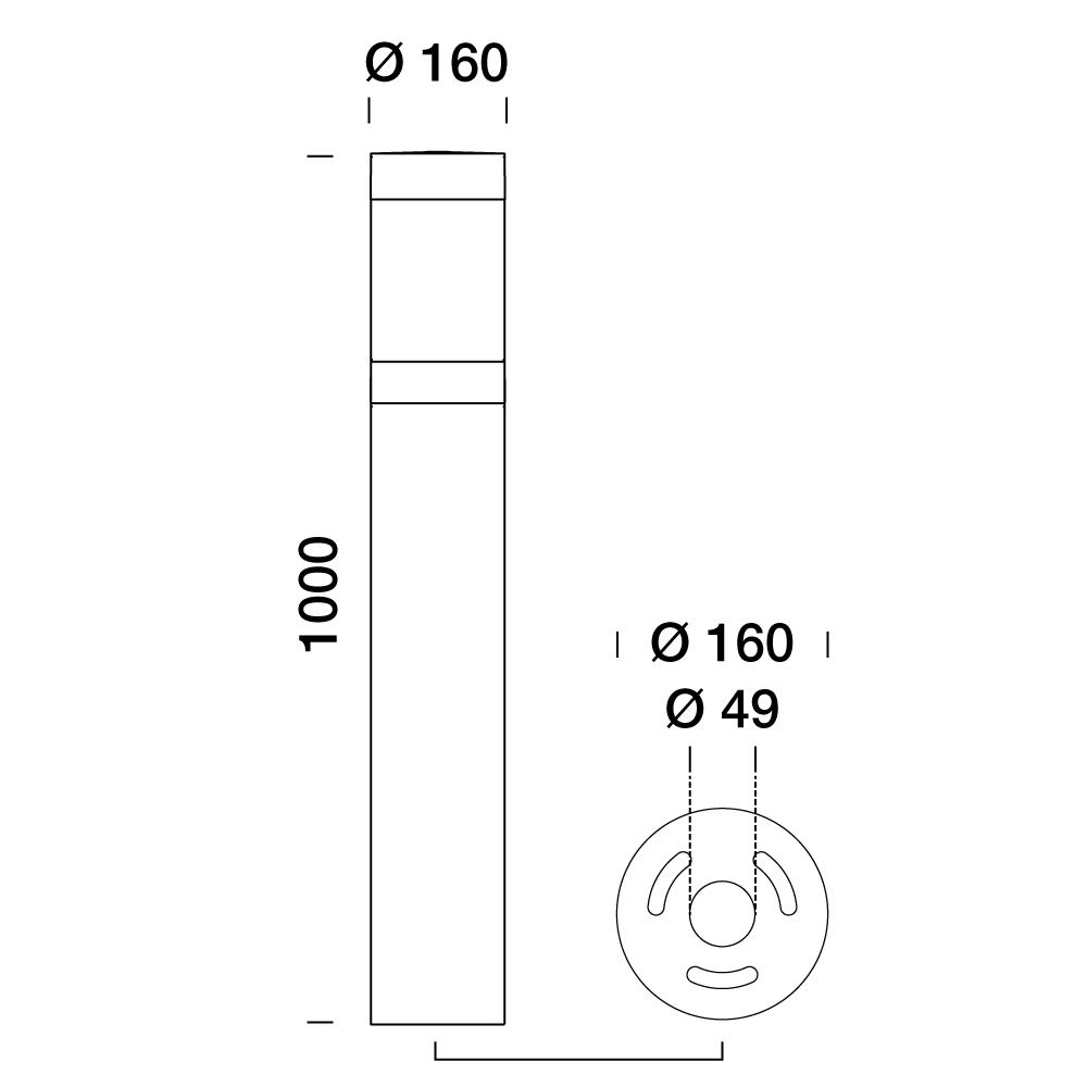 3366661 Мобильный светильник Platek TUBE  TUBE H. 1000 mm - LED 4000K - Вид №14