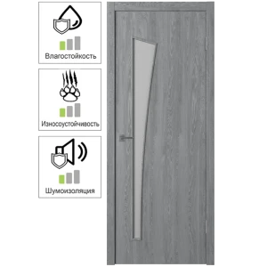 Дверь межкомнатная Белеза остеклённая финиш-бумага ламинация цвет дуб тернер серый 90x200 см 82678482 STLM-2116682